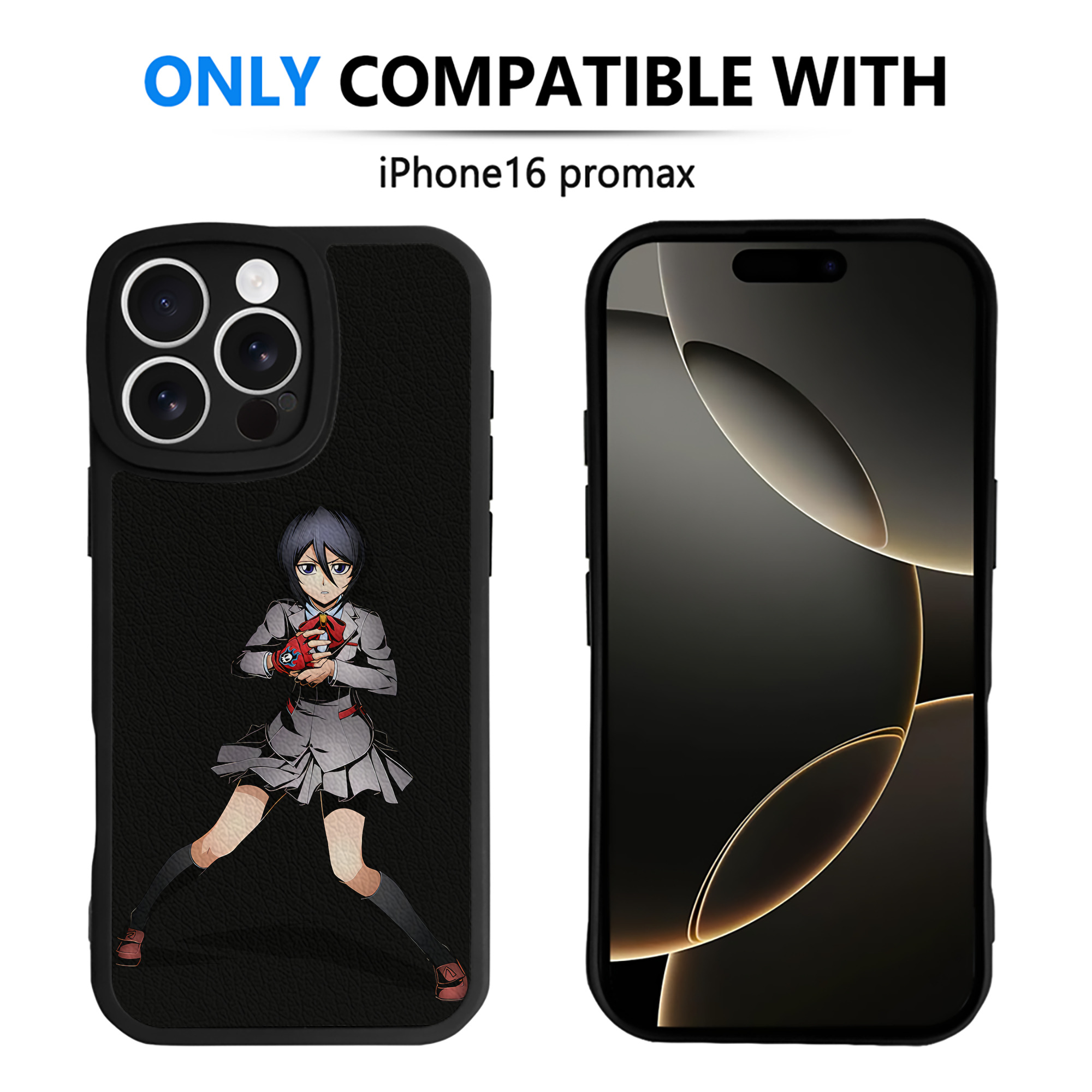 （画像用） ブリーチ 朽木ルキア BLEACH Kuchiki Rukia 【iPhone 16シリーズ対応】シリコンスマホケース（レザー調） 材質：シリコン
